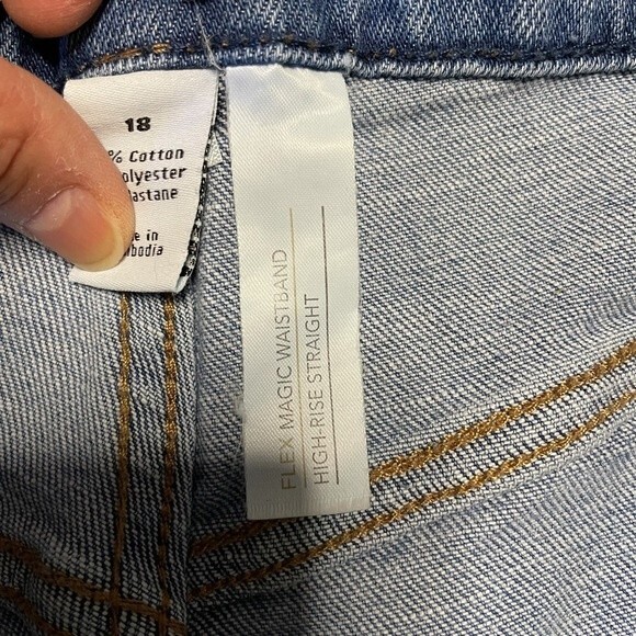 Lane Bryant Flex Magic Waistband High Rise Straight Leg Jeans Plus Size 18 - Picture 6 of 9